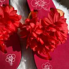 Load image into Gallery viewer, Y2K floral thong flip-flops