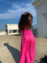 Load image into Gallery viewer, Sienna Halter Pink Midi Dress