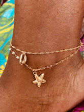 Load image into Gallery viewer, StarFish Layered Gold Anklet