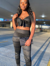 Load image into Gallery viewer, Snake Skin Black 2-Piece Set