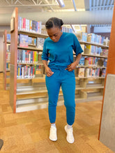 Load image into Gallery viewer, Teal Drop Shoulder 2-piece set