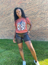 Load image into Gallery viewer, Metallic Black Midi Shorts