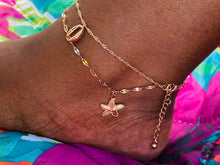 Load image into Gallery viewer, StarFish Layered Gold Anklet