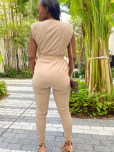 Load image into Gallery viewer, Careless Nude Zipper Romper