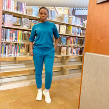 Load image into Gallery viewer, Teal Drop Shoulder 2-piece set