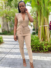 Load image into Gallery viewer, Careless Nude Zipper Romper