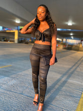 Load image into Gallery viewer, Snake Skin Black 2-Piece Set