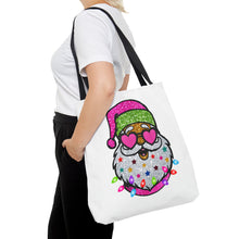 Load image into Gallery viewer, Pink Santa Tote Bag
