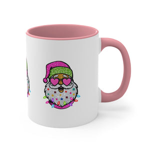 Pink Santa Accent Coffee Mug, 11oz