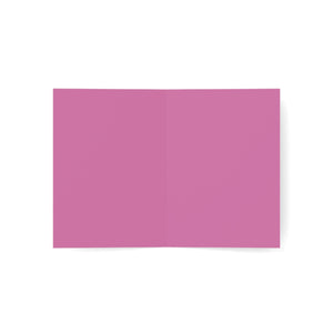 Pink Santa Greeting Cards (1, 10, 30, and 50pcs)