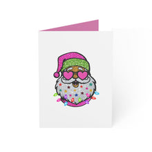 Load image into Gallery viewer, Pink Santa Greeting Cards (1, 10, 30, and 50pcs)
