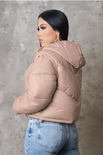 Load image into Gallery viewer, Mocha 2 in 1 Puffer Coat &amp; Vest
