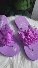 Load and play video in Gallery viewer, Y2K floral thong flip-flops
