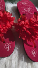 Load and play video in Gallery viewer, Y2K floral thong flip-flops
