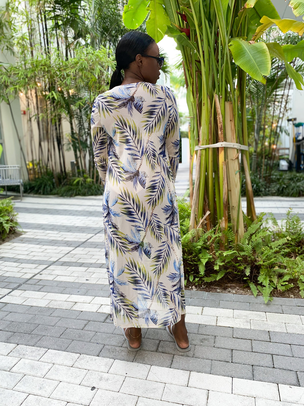 Basic Tropical Swimsuit Coverup