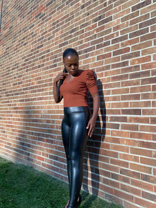 Flux Leather High Waisted Leggings Pickme Boutique